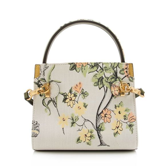 Tory Burch Canvas Lee Radziwill Petite Double Satchel - Picture 3 of 12